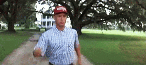 Forest Gump running gif.